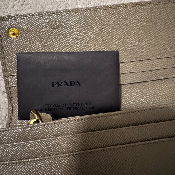 Prada Gray Saffiano Wallet - Picture 4 of 4